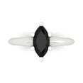 thumbnail image 1 of 1 ct Marquise Cut Natural Onyx Solitaire Engagement Ring for Women in 18K White Gold, 1 of 5