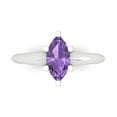 thumbnail image 1 of 1 ct Marquise Cut Simulated Alexandrite Solitaire Engagement Ring for Women in 18K White Gold, 1 of 5