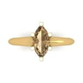 thumbnail image 1 of 1 ct Marquise Cut Simulated Champagne Diamond Solitaire 18K Yellow Gold Womens Engagement Ring, 1 of 5