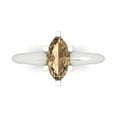 thumbnail image 1 of Clara Pucci 14K White Gold 1ct Champagne Solitaire Ring for Women, 1 of 7