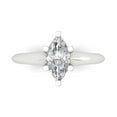 thumbnail image 1 of Clara Pucci 14K White Gold Solid Gold Clear Solitaire Anniversary Ring for Women - 1 cttw Marquise Cut, 1 of 7