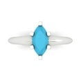 thumbnail image 1 of Clara Pucci 14K White Gold Solid Gold Turquoise Solitaire Anniversary Ring for Women - 1 cttw Marquise Cut, 1 of 7