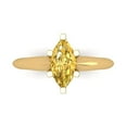 thumbnail image 1 of 1 ct Marquise Cut Simulated Yellow Diamond Solitaire 18K Yellow Gold Womens Engagement Ring, 1 of 5