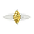 thumbnail image 1 of Clara Pucci 14K White Gold 1ct Yellow Solitaire Ring for Women, 1 of 7