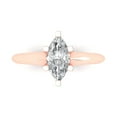 thumbnail image 1 of Clara Pucci 14K Rose Gold 1ct WhiteSapphire Solitaire Ring for Women, 1 of 7
