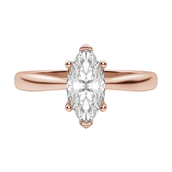 1 ct Marquise cut Lab Grown Diamond Engagement Ring 14k Rose Gold All Size
