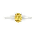 thumbnail image 1 of 1 ct Oval Cut Natural Citrine Solitaire Engagement Ring for Women in 18K White Gold, 1 of 5
