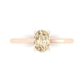 thumbnail image 1 of 1 ct Oval Cut Natural Morganite Solitaire 18K Rose Gold Womens Engagement Ring, 1 of 5