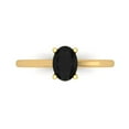 thumbnail image 1 of 1 ct Oval Cut Natural Onyx Solitaire Engagement Ring for Women in 14K Yellow Gold, 1 of 5