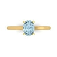 thumbnail image 1 of 1 ct Oval Cut Natural Swiss Blue Topaz Solitaire 18K Yellow Gold Womens Engagement Ring, 1 of 5