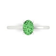 thumbnail image 1 of Clara Pucci 14K White Gold 1ct Green Solitaire Ring for Women, 1 of 7