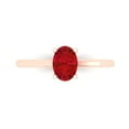 thumbnail image 1 of Clara Pucci 14K Rose Gold 1ct Tourmaline Solitaire Ring for Women, 1 of 7