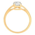 thumbnail image 1 of 1 ct Oval Cut White Sapphire Solitaire Engagement Ring for Women in 14K Yellow Gold, 1 of 2