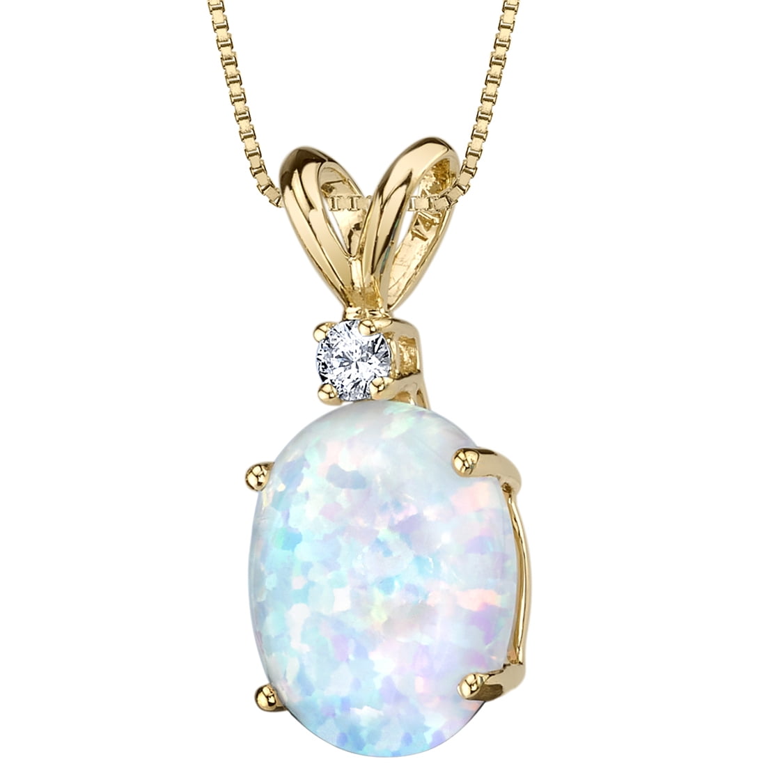 SUPER NOVA COLOR BRIGHT 14k Gold Black Opal Necklace pendant Diamond Chain  | eBay