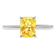 thumbnail image 1 of 1 ct Radiant Cut Natural Citrine Solitaire 14K White Gold Womens Engagement Ring, 1 of 3