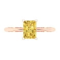 thumbnail image 1 of Clara Pucci 14K Rose Gold 1ct Citrine Solitaire Ring for Women, 1 of 8