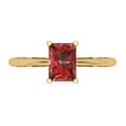 thumbnail image 1 of 1 ctw Solitaire Anniversary Ring for Women | Radiant Cut Natural Garnet | Hyperallergenic Solid 14K Yellow Gold, 1 of 5