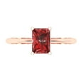 thumbnail image 1 of Clara Pucci 14K Rose Gold 1ct Garnet Solitaire Ring for Women, 1 of 8