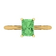 thumbnail image 1 of Clara Pucci 14K Yellow Gold Solid Gold Green Solitaire Anniversary Ring for Women - 1 cttw Radiant Cut, 1 of 8