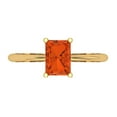 thumbnail image 1 of Clara Pucci 14K Yellow Gold 1ct Red Solitaire Ring for Women, 1 of 8