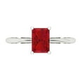 thumbnail image 1 of Clara Pucci 14K White Gold 1ct Ruby Solitaire Ring for Women, 1 of 8