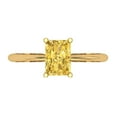 thumbnail image 1 of Clara Pucci 14K Yellow Gold 1ct Yellow Solitaire Ring for Women, 1 of 7