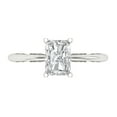 thumbnail image 1 of Clara Pucci 14K White Gold Solid Gold WhiteSapphire Solitaire Anniversary Ring for Women - 1 cttw Radiant Cut, 1 of 8