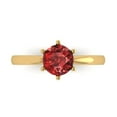 thumbnail image 1 of 1 ct Round Cut Natural Garnet Solitaire Engagement Ring for Women in 18K Yellow Gold, 1 of 5
