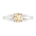 thumbnail image 1 of Clara Pucci 14K White Gold 1ct Morganite Solitaire Ring for Women, 1 of 8