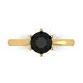 thumbnail image 1 of Clara Pucci 14K Yellow Gold 1ct Onyx Solitaire Ring for Women, 1 of 8