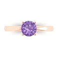 thumbnail image 1 of Clara Pucci 14K Rose Gold 1ct Alexandrite Solitaire Ring for Women, 1 of 8