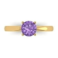 thumbnail image 1 of 1 ct Round Cut Simulated Alexandrite Solitaire Engagement Ring for Women in 18K Yellow Gold, 1 of 5