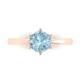 thumbnail image 1 of 1 ct Round Cut Simulated Blue Diamond Solitaire Engagement Ring for Women in 18K Rose Gold, 1 of 5