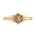 thumbnail image 1 of Clara Pucci 14K Yellow Gold 1ct Champagne Solitaire Ring for Women, 1 of 8