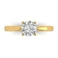 thumbnail image 1 of Clara Pucci 14K Yellow Gold Solid Gold Clear Solitaire Anniversary Ring for Women - 1 cttw Round Cut, 1 of 8