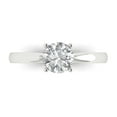 thumbnail image 1 of 1 ct Round Cut Simulated Diamond Solitaire Engagement Ring for Women in 18K White Gold, 1 of 5