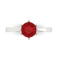 thumbnail image 1 of Clara Pucci 14K White Gold 1ct Tourmaline Solitaire Ring for Women, 1 of 8