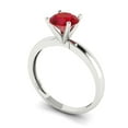 thumbnail image 1 of 1 ct Round Cut Simulated Pink Tourmaline Solitaire Engagement Ring for Women in 18K White Gold, 1 of 2