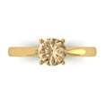 thumbnail image 1 of 1 ct Round Cut Yellow Moissanite Solitaire 14K Yellow Gold Womens Engagement Ring, 1 of 6
