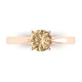 thumbnail image 1 of Clara Pucci 14K Rose Gold 1ct YellowMoissanite Solitaire Ring for Women, 1 of 8