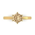thumbnail image 1 of Clara Pucci 14K Yellow Gold 1ct YellowMoissanite Solitaire Ring for Women, 1 of 7