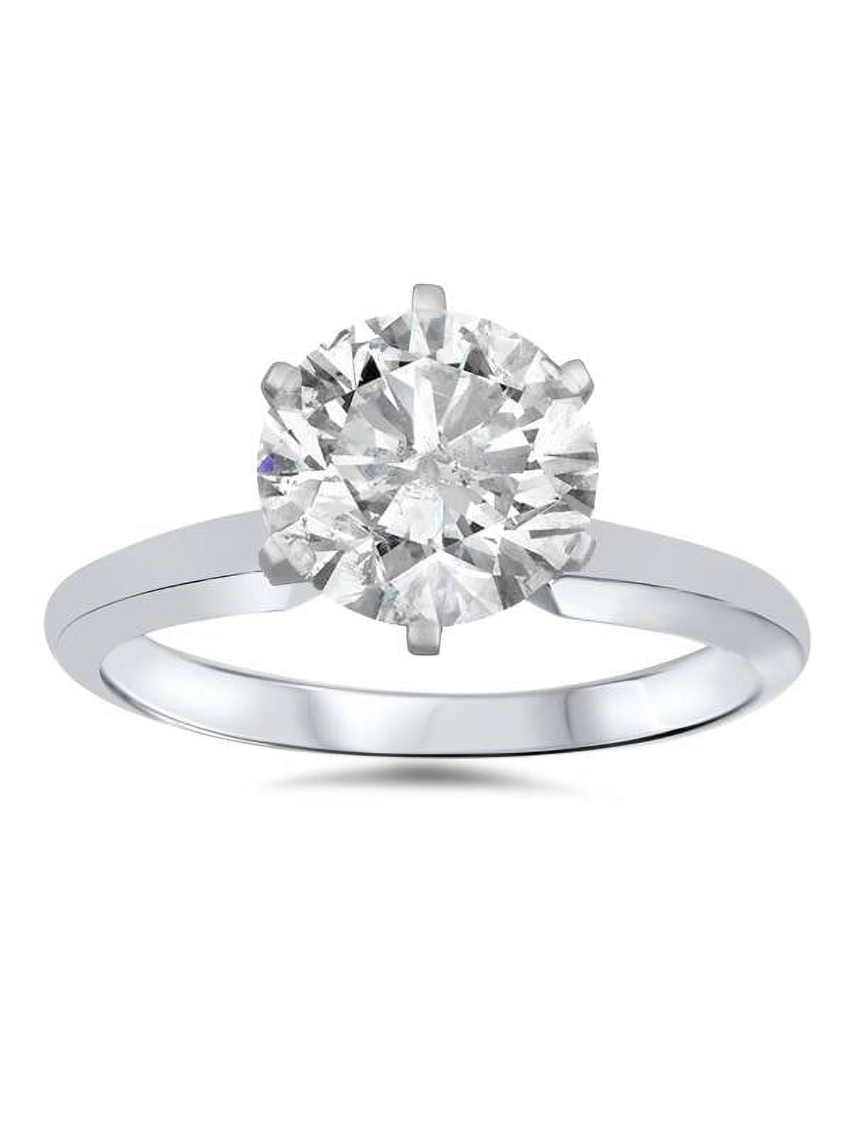 1 ct Round Diamond Solitaire Engagement Ring 14K White Gold - Walmart.com