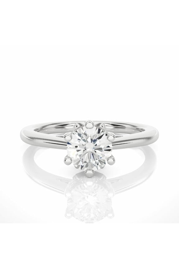 Diamonds 1 Carat Solitaire White Diamond Engagement Ring in 14K Gold