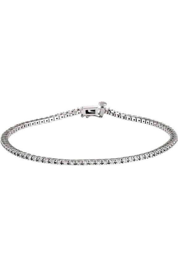 1 ct tw Diamond Tennis Bracelet 7 1/4" in 14k White Gold