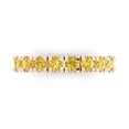 thumbnail image 1 of 1 ctw Wedding Band for Women - 14K Rose Gold Natural Citrine Stackable Eternity Ring, 1 of 6