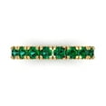 thumbnail image 1 of 1 ctw Wedding Band for Women - 14K Yellow Gold Simulated Emerald Stackable Eternity Ring, 1 of 6