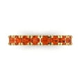 thumbnail image 1 of 1 ctw Wedding Band for Women - 14K Yellow Gold Simulated Red Diamond Stackable Eternity Ring, 1 of 6