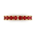 thumbnail image 1 of 1 ctw Wedding Band for Women - 14K Yellow Gold Simulated Ruby Stackable Eternity Ring, 1 of 6