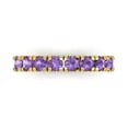 thumbnail image 1 of 1 ctw Wedding Band for Women - 18K Yellow Gold Simulated Alexandrite Stackable Eternity Ring, 1 of 6