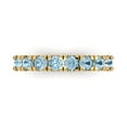 thumbnail image 1 of 1 ctw Wedding Band for Women - 18K Yellow Gold Simulated Blue Diamond Stackable Eternity Ring, 1 of 6